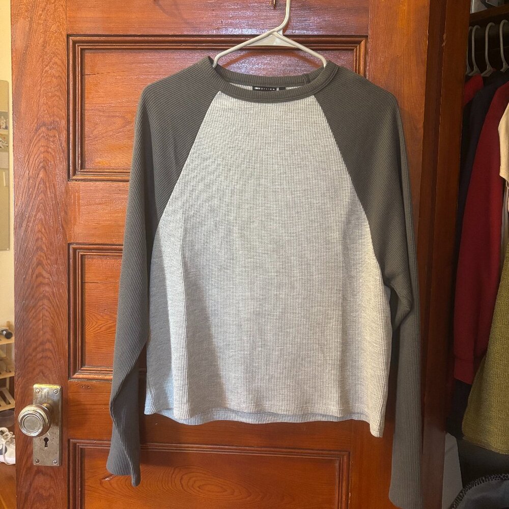ASOS Raglan Waffle Long Sleeve
